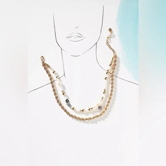 Dannijo Lucy 10K Gold-Plated & Multi-Stone Double-Strand Necklace NWT - Picture 8 of 17